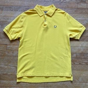 Deep Yellow Chaps Ralph Lauren Polo Shirt Short Sleeve Collar Medium M